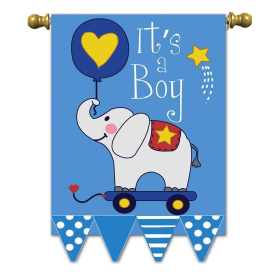 It's A Boy Garden Flag