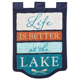 Life Is Better At The Lake Garden Flag