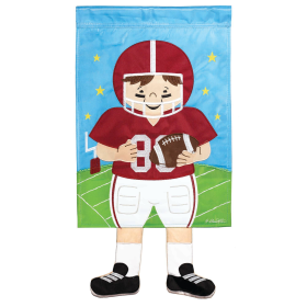 Football Applique Garden Flag