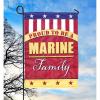Proud To Be An Marine Family Double Applique Garden Flag