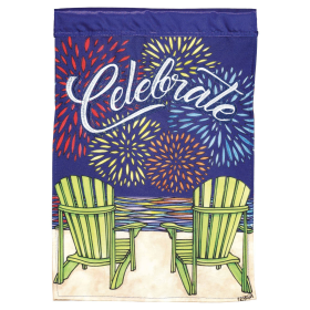 Celebrate Double Applique Garden Flag