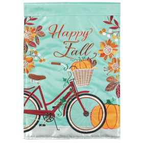 Fall Bicycle Double Applique Garden Flag