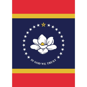 Mississippi State Flag Garden Print Flag