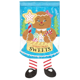 Gingerbread Girl Flag Garden
