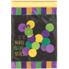 Mardi Gras Bead Dog Flag Garden