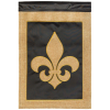 Fleur De Lis Burlap Flag Garden Applique