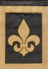 Fleur De Lis Burlap Flag Garden Applique