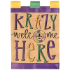 Flag Garden Krazy Welcome Here