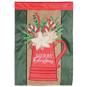 Garden Flag Christmas Evergreen Pitcher