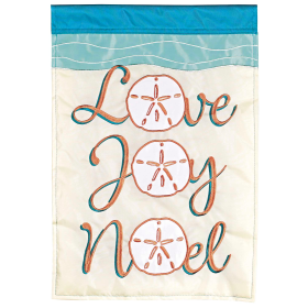 Garden Flag Sand Dollar Love Joy Noel
