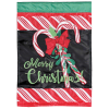 Garden Flag Christmas Candy Cane Bow Tie