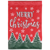 Garden Flag Merry Christmas Tree Flakes