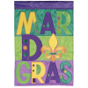 Garden Flag Mardi Gras Polka Dot Fleur