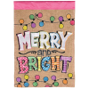 Garden Flag Merry Bright String Lights