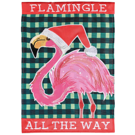 Garden Flag Flamingle All Way Flamingo