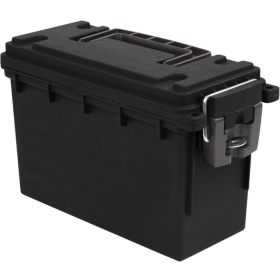 Stackable Lockable Ammo Storage Box Black Water And Dust Resistant Dry Box For Hunting Gear And Bullets