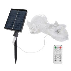 9.84x6.56FT 192LED Solar Christmas Net Lights Outdoor Bush Lights Dimmable IP44 Waterproof with 8 Modes Remote Timer Memory Function for Holiday Party