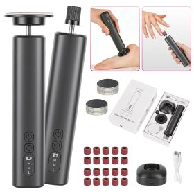 2-In-1 Electric Foot Callus Remover & Nail Grinder Feet Care Kit for Women Rechargeable Foot File with 40 Sanding Discs Bands for Dead Skin Cracked He