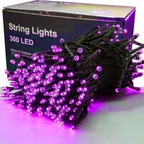 300 LED Purple Halloween String Lights, 98.5FT Waterproof Mini Lights With 8 Modes