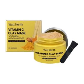 WEST MONTH Turmeric Vitamin C Clay Face Mask Set, 100 g with Applicator