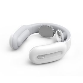 Smart Shoulder and Neck Massager Hot Compression Mini Cervical Massager Physiotherapy (Option: White)