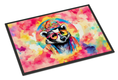 Hippie Animals Doormat (size: 18Hx27W)
