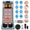 Full Body Electric Massage Mat Heating Vibration Massage Pad Cushion Back Massage Mattress Chair Pad with Neck Foot Massage Head Pillow and Cloth Lumb