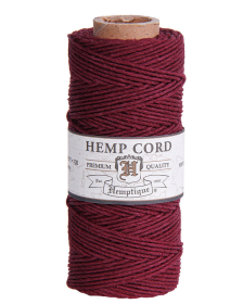 Hemp Cord Spools (Color: Burgundy, size: 20, 1MM, 1M)