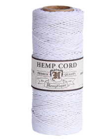 Hemp Cord Spools (Color: White, size: 20, 1MM, 1M)