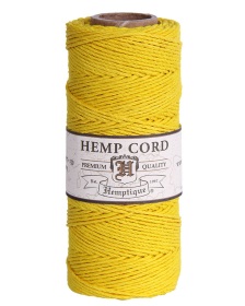 Hemp Cord Spools (Color: Yellow, size: 20, 1MM, 1M)