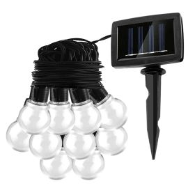 Solar Bulb String Lights – Outdoor Patio, Garden & Holiday Décor (Option: Clear)