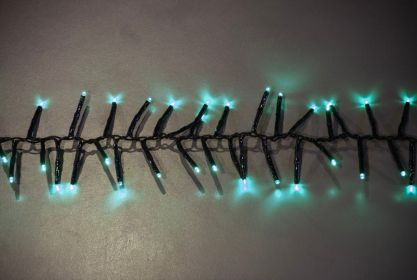 25' Long 760 count 3mm Cluster String Lights with Remote and Multi Function Effects (Option: Ice Blue)