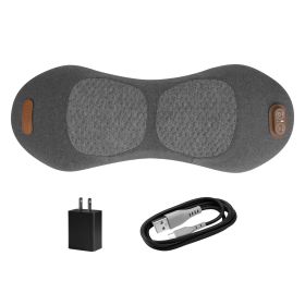 3 In 1 Electric Lumbar Massager Support Pillow Plug-in Memory Foam Lower Back Massager with Heat Vibration Airbag Stretching Adapter for Pain Relief (Option: DarkGrey)