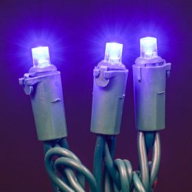 LED Concave 5MM Light Set, 70 Ct, 6" Spacing, 3 Wire (Option: Blue)