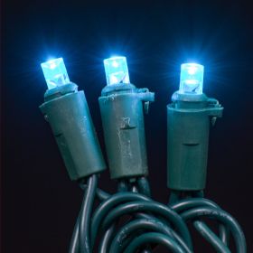 LED Concave 5MM Light Set, 70 Ct, 6" Spacing, 3 Wire (Option: Ice Blue)