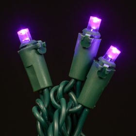 LED Concave 5MM Light Set, 70 Ct, 6" Spacing, 3 Wire (Option: Purple)
