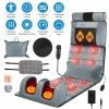 Full Body Electric Massage Mat Heating Vibration Massage Pad Cushion Back Massage Mattress Chair Pad with Neck Foot Massage Head Pillow and Cloth Lumb