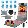 Full Body Electric Massage Mat Heating Vibration Massage Pad Cushion Back Massage Mattress Chair Pad with Neck Foot Massage Head Pillow and Cloth Lumb